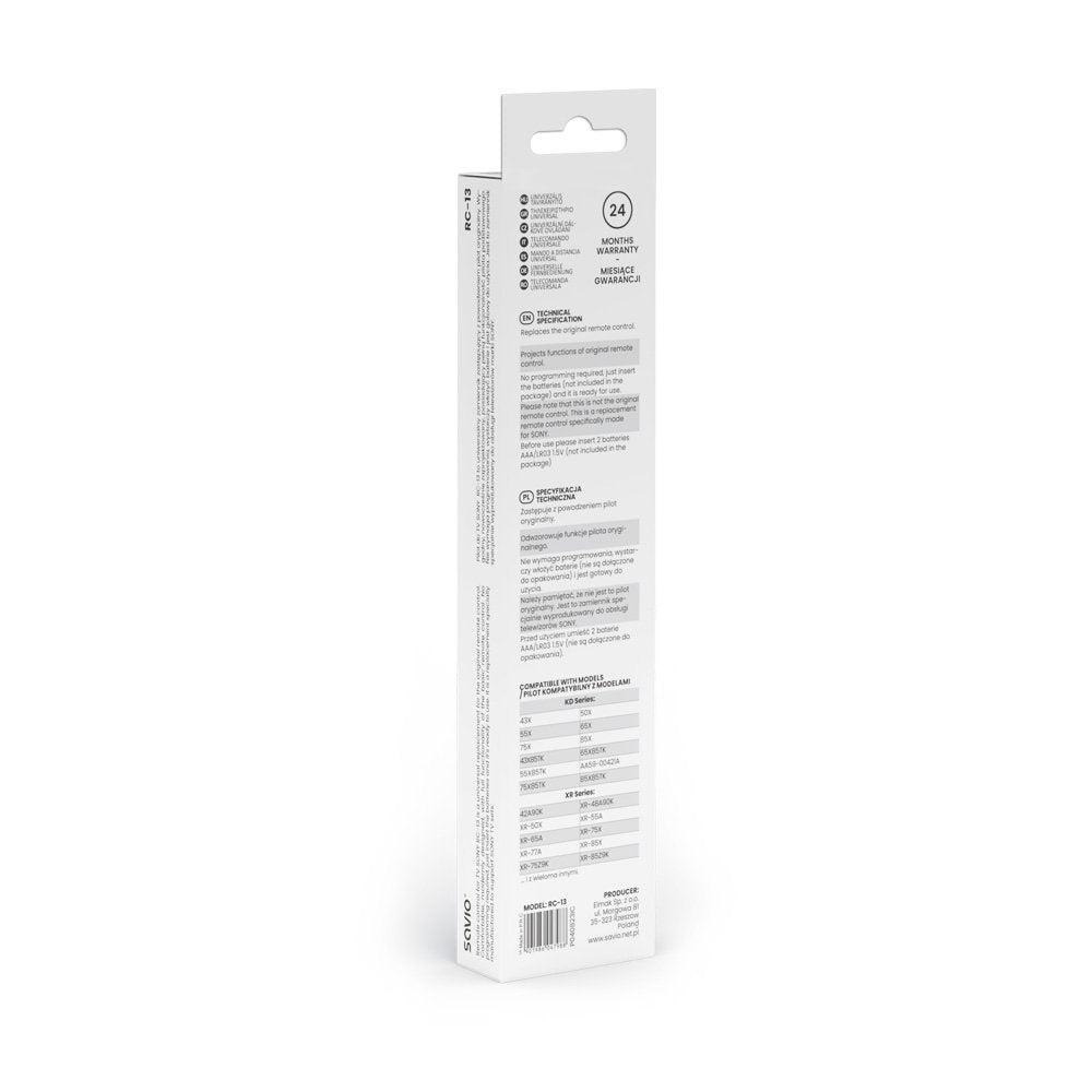 Mando A Distancia Universal Savio/Reemplazo Para Sony Tv, Smart Tv, Rc-13