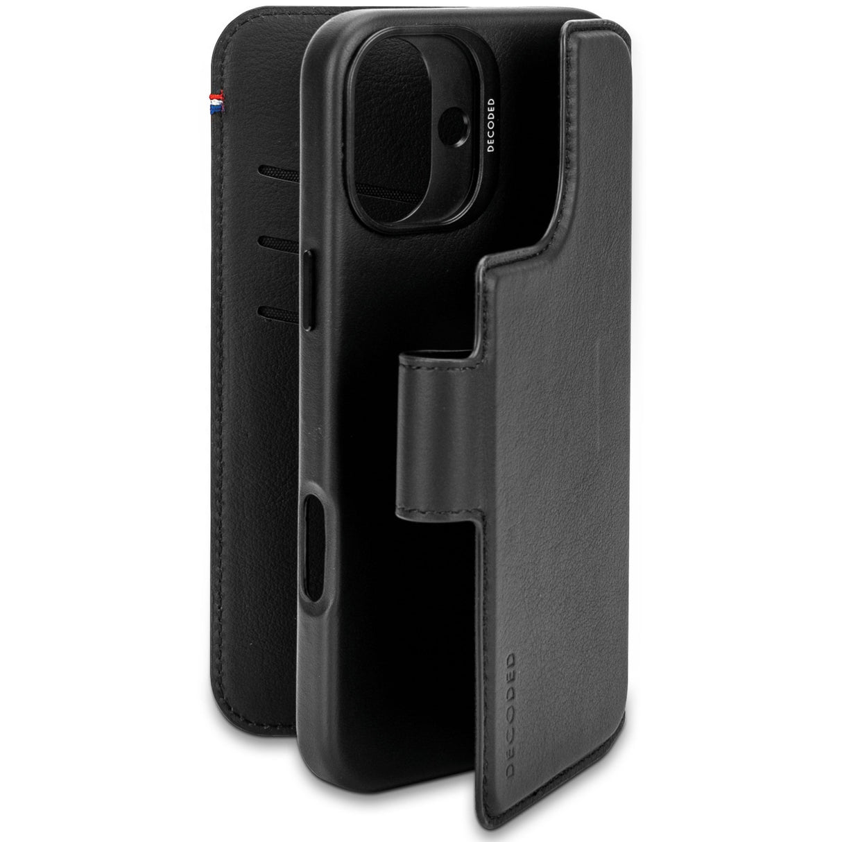 Decoded Leather Detachable Wallet Iphone 16 Plus Black