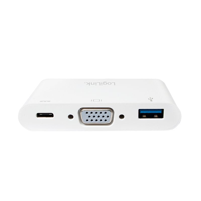 Logilink Adaptador 0.14m Usb-C A Vga+Usb-A+Usb-C Blanco
