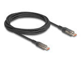 Delock 85409 Cable De De Datos Y Carga Rápida Usb 2.0 Usb Type-C Macho A Macho Pd 3.0 100 W Con Indicación De Potencia Transparente 2 M