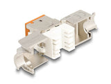 Delock Keystone Modulo Rj45 Hembra A Lsa Cat.6a Werkzeugfrei Naranja Set 10 Piezas