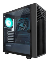 Caja Pc Coolbox Gaming Atx Ga300 Gridline Argb Black Usb-C 5 Vent.