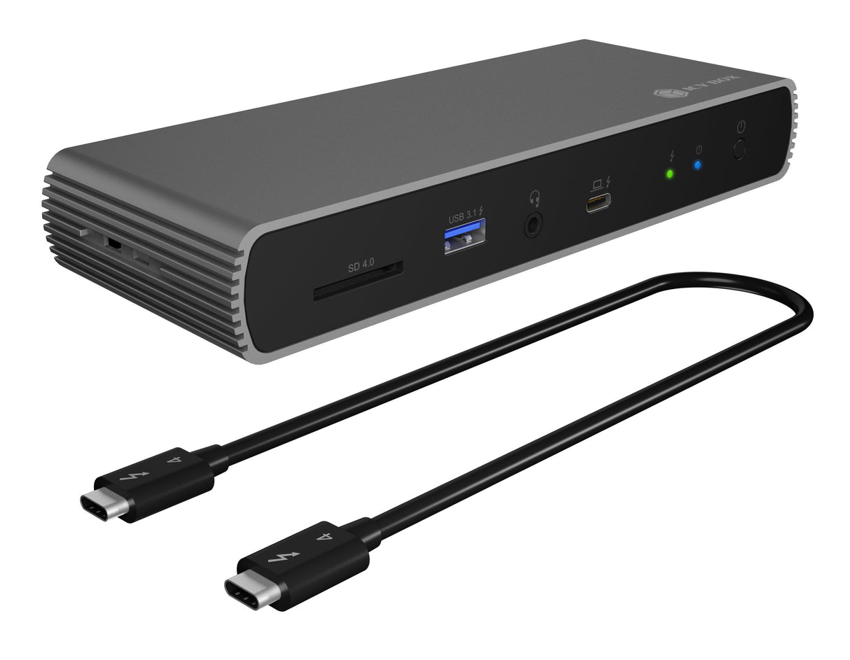 EAN 4250078172710 - ICY BOX IB-DK8801-TB4 Alámbrico Thunderbolt 4 Antracita, Negro imagen 2