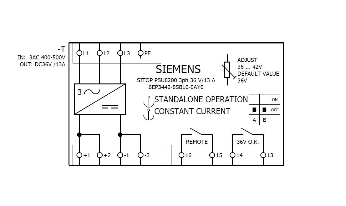 Siemens 6ep34468sb100ay0 Fuente De Alimentación Para Carril Din Din-Rail Contenido 1 Ud.
