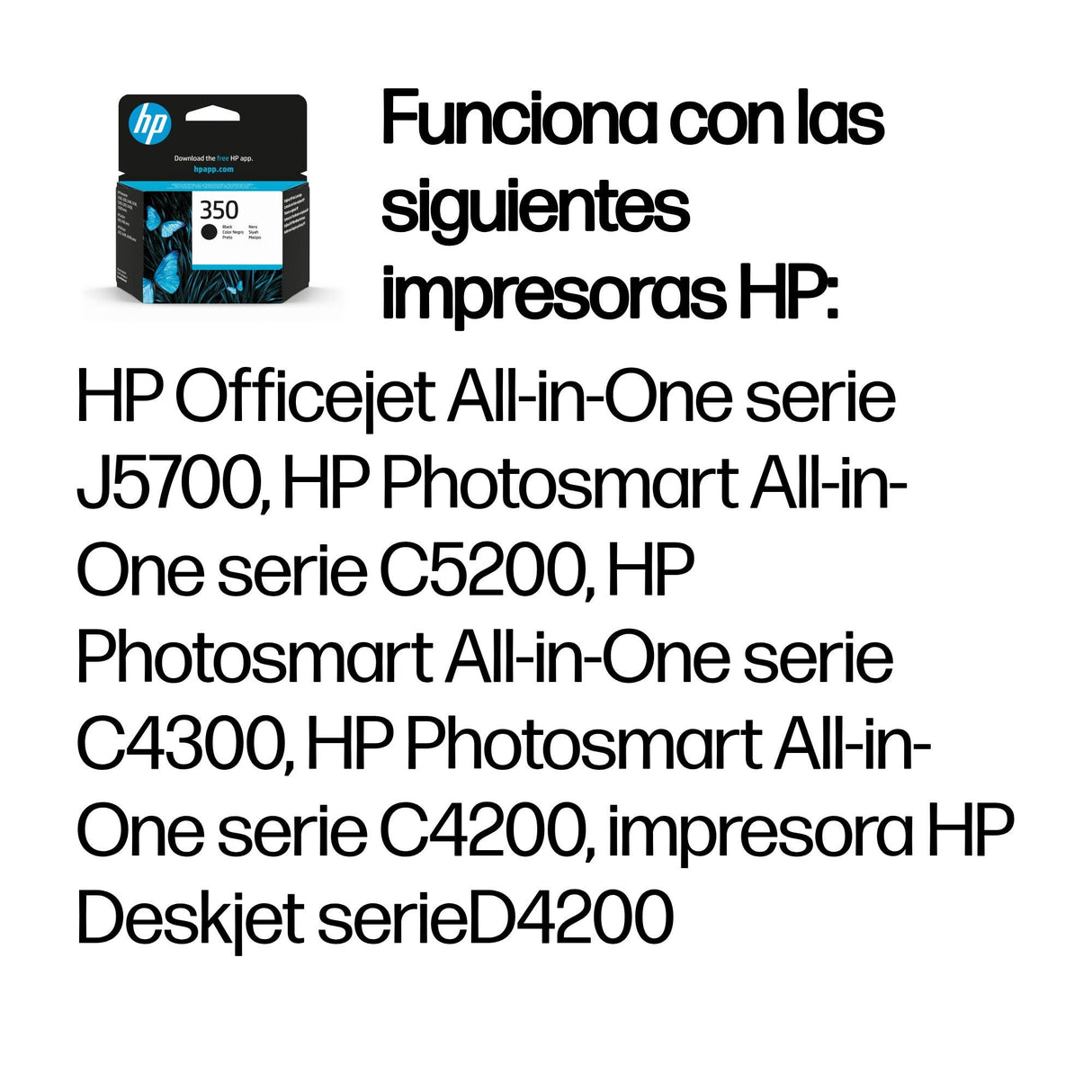 EAN 0884962780589 - HP 350 Black Original Ink Cartridge cartucho de tinta 1 pieza(s) Rendimiento estándar imagen 2