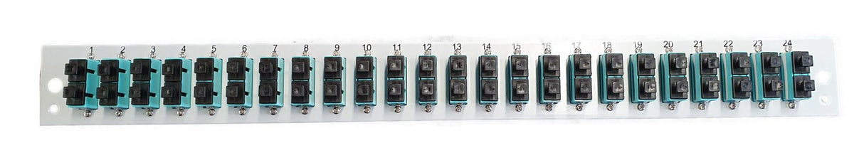 Efb Bestckte Frontblende Mit 24 X Sc Duplex Kupplung Om3 Vertikal, Schwarz