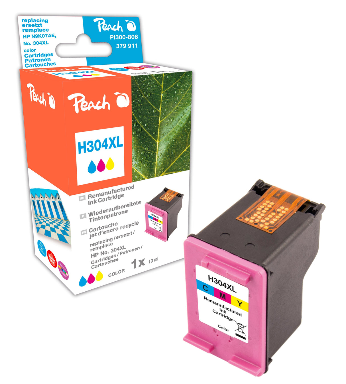 Peach Cartucho Hp Nr.304xl N9k07ae Color Komp