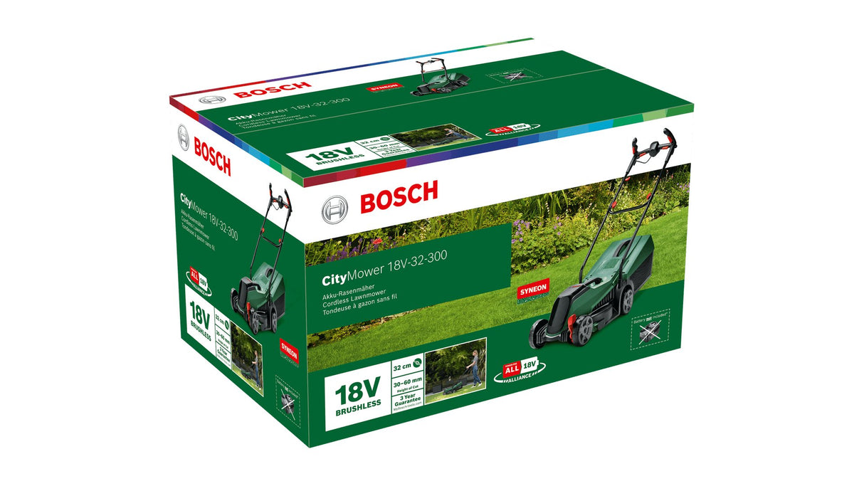 EAN 4059952562995 - Bosch City Mower 18V-32 Cortacésped manual Batería Negro, Verde imagen 4