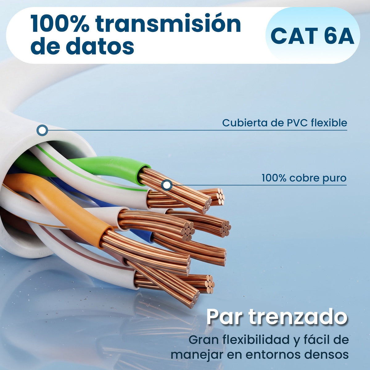 EAN 5906168638961 - Extralink Kat.6A U/FTP 0.5m 1Gbps Biały | Patchcord LAN | Miedź Kabel sieciowy skrętka, łamana końcówka ( imagen 15