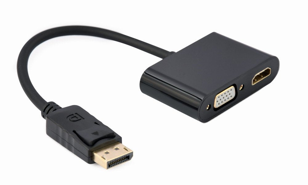 Gembird A-Dpm-Hdmifvgaf-01 Adaptador Displayport Macho A Hdmi Hembra + Vga Hembra Negro