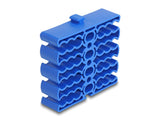 Delock 66325 Organizador De Cables Con 24 Entradas De Cable Azul