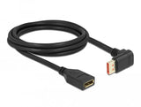 Delock Alargador Displayport Macho 90° Hacia Abajo En Ángulo A Hembra De 8k 60 Hz 2 M