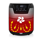 Freidora De Aire Princess 182026 4.5l 1500w Negro. Plata