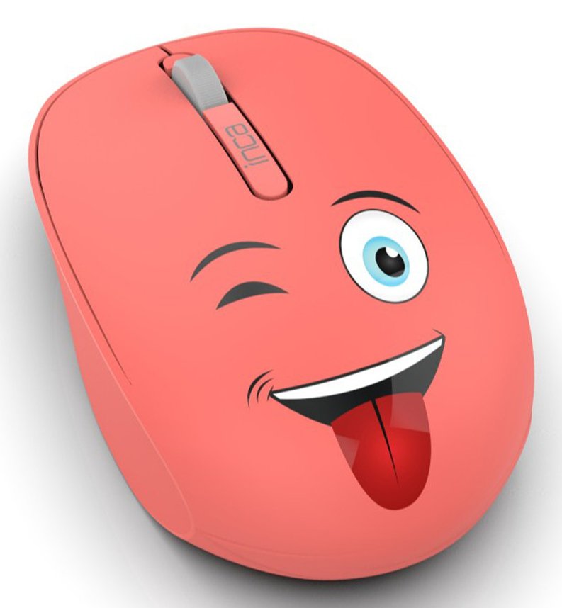 Inca Wrls Raton 1200dpi 3tamen 2.4ghzusb-A Weeny Emoji Or