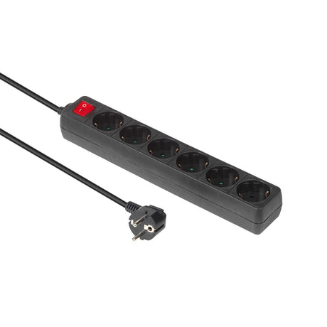 EAN 5711045108754 - Microconnect GRU0063B base múltiple 3 m 6 salidas AC Interior Negro imagen 1