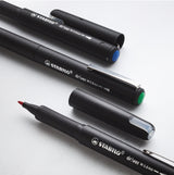 Stabilo Dr!Ver Pack De 4 Rotuladores De Punta Media 0.8mm - Tinta A Prueba De Manchas, Inodora Y Con Base Al Agua -