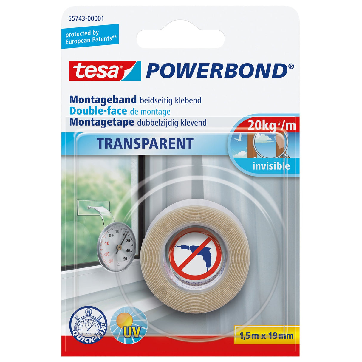 Tesa 55743-00001 Cinta De Montaje 1,5 M