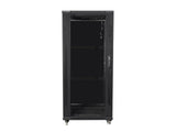 Armario Rack Cabinet Lanberg  Ff01-6827-12b (27u; 19''; 1390 Mm / 600 Mm / 800 Mm; Standing; Full, Glass; 800 Kg; Black Color)