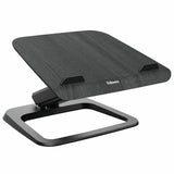 Fellowes Hana Soporte Para Portatil - Sistema De Muelle A Gas - Inclinacion Maxima 95º - 4 Puertos Usb - Base De Aluminio Y Plataforma De Madera - Hasta 29 Pulgadas - Color Negro