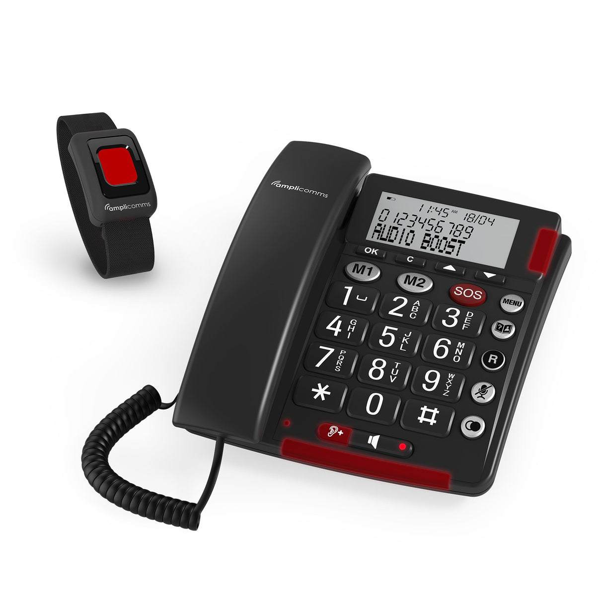 EAN 3700601424096 - amplicomms BigTel 50 Alarm Plus Teléfono analógico Identificador de llamadas Gris Oscuro imagen 2