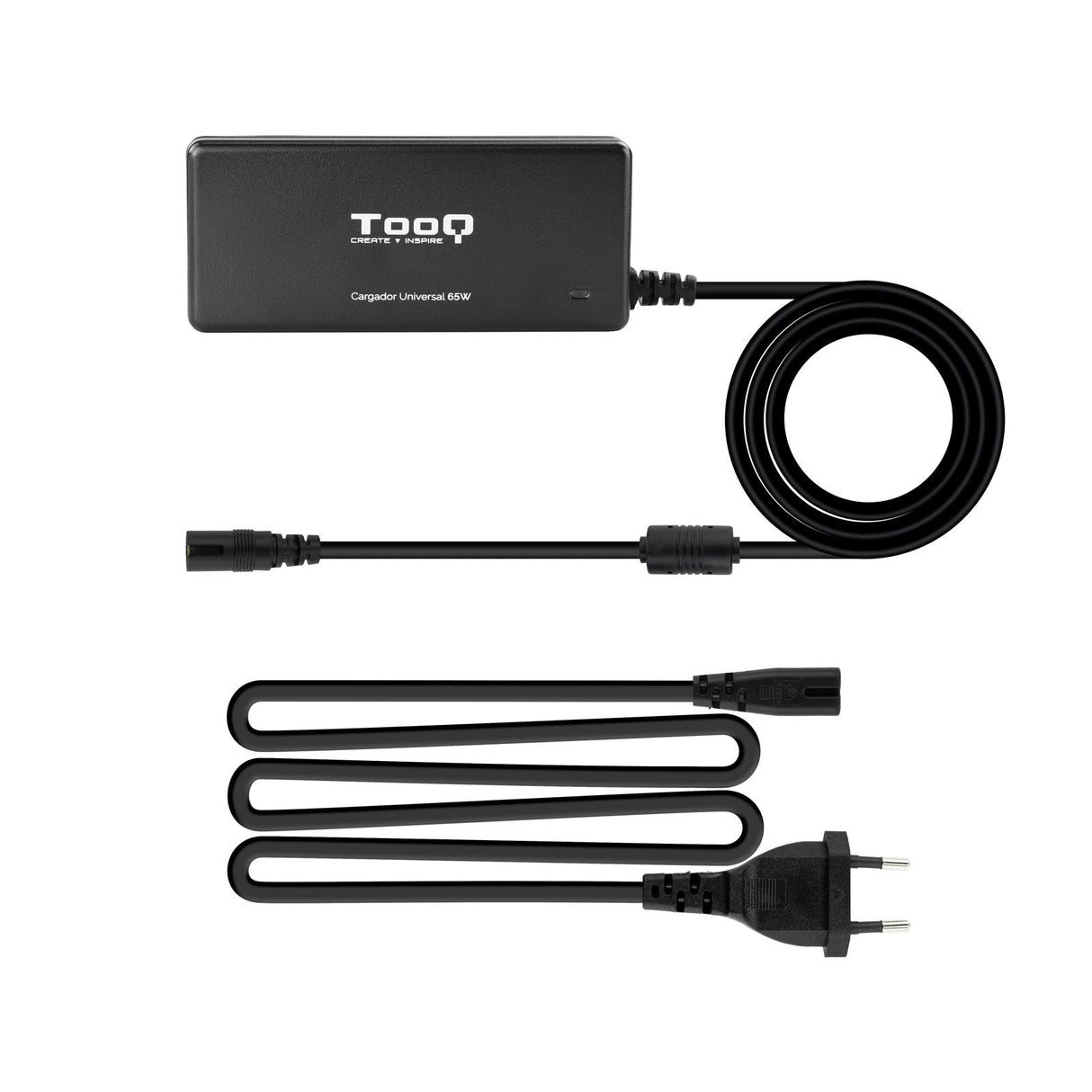 Tooq Cargador Universal Automatico Para Portatil 65w - Usb - 8 Adaptadores - Voltaje 18.5-20v