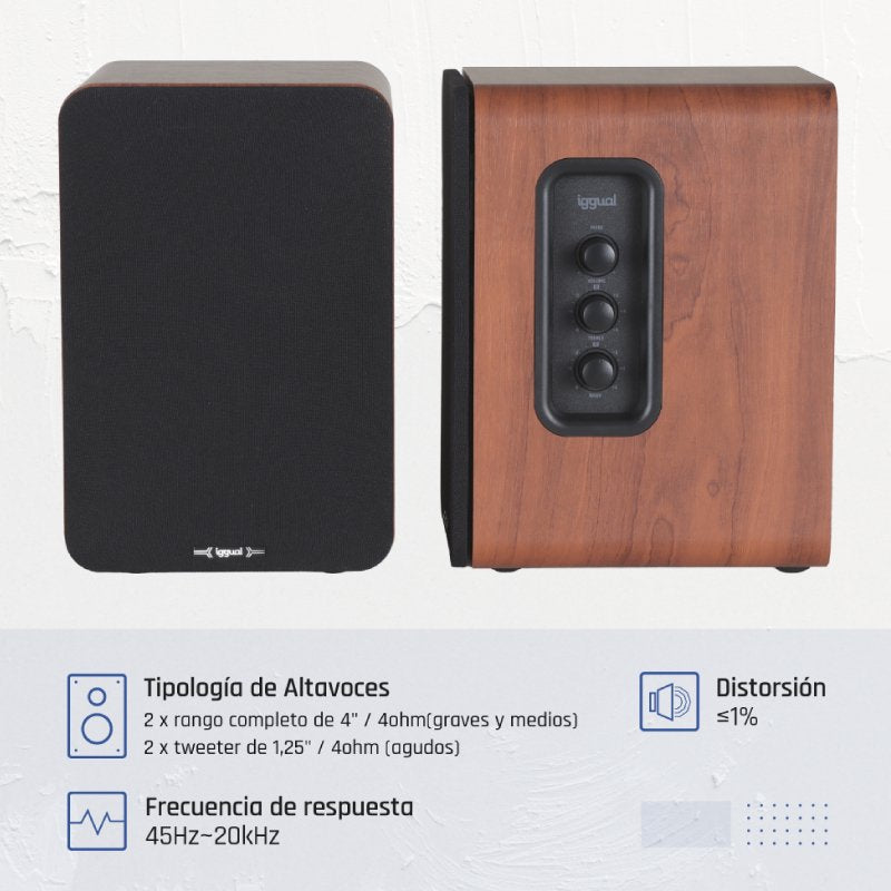 EAN 8435364319963 - iggual IGG319963 altavoz Madera Inalámbrico y alámbrico imagen 3
