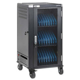 Manhattan Carro De Carga Para 30 Portátiles (Hasta 16"), Carga Mediante Adaptadores Ac (Eu) (Requiere Instalación De Cables De Alimentación De Los Dispositivos), Compatible Con Todos Los Portátiles, Ipad Y Macbook, Compartimentos 380×30×280
