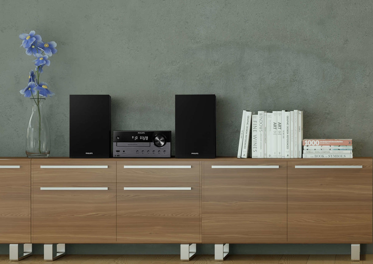 Philips Tam4505/12 Sistema De Audio Para El Hogar Microcadena De Música Para Uso Doméstico 60 W Negro, Gris