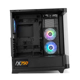 Caja Nox Hummer Ether Atx Semitorre Cristal Curvo Negro