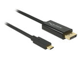 Delock Cable Usb Type-C  -> Displayport M/M (Dp Alt Mode) 4k 60 Hz 1 M Negro