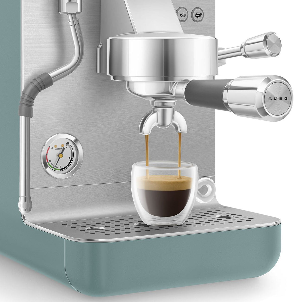 Smeg Espresso Coffee Machine Collection Emerald Green Emc02egmeu