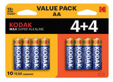Pilas Kodak Alcalina Max Aa Lr6  Blister 4+4