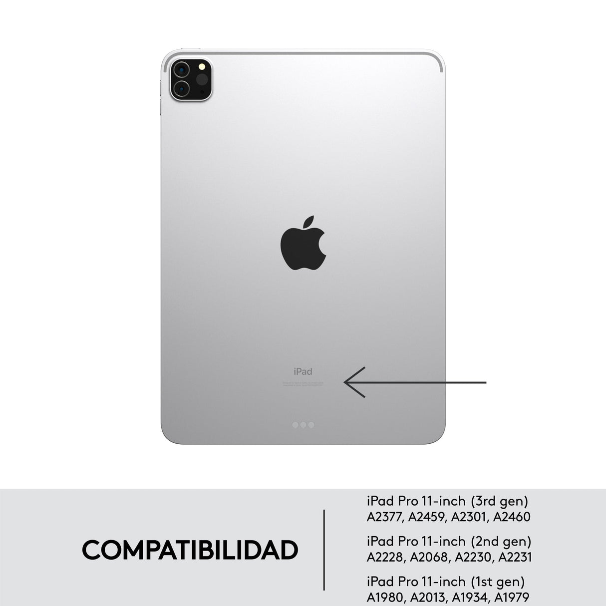 Logitech Combo Touch Funda Con Teclado Español Gris Para Ipad Pro 11" (1º/2º/3º Gen)