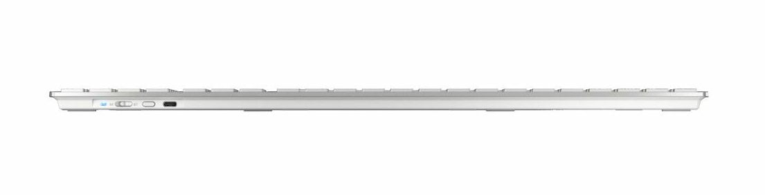 Cherry Desktop Dw 9100 Slim [Ch] Wl Aes Silver/White Bt Lithium Akku - Wochenlange Nutzung Ohne Aufladung