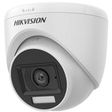 Hikvision Ds-2ce76d0t-Lpfs(2.8mm) Cámara Turret Fija De Audio Con Luz Híbrida Inteligente De 2mp