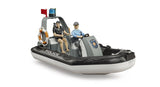 Camioneta De Policía Bruder Ram 2500, Módulo L+S, Remolque Con Bote (Negro/Blanco, Incl. 2 Figuras)