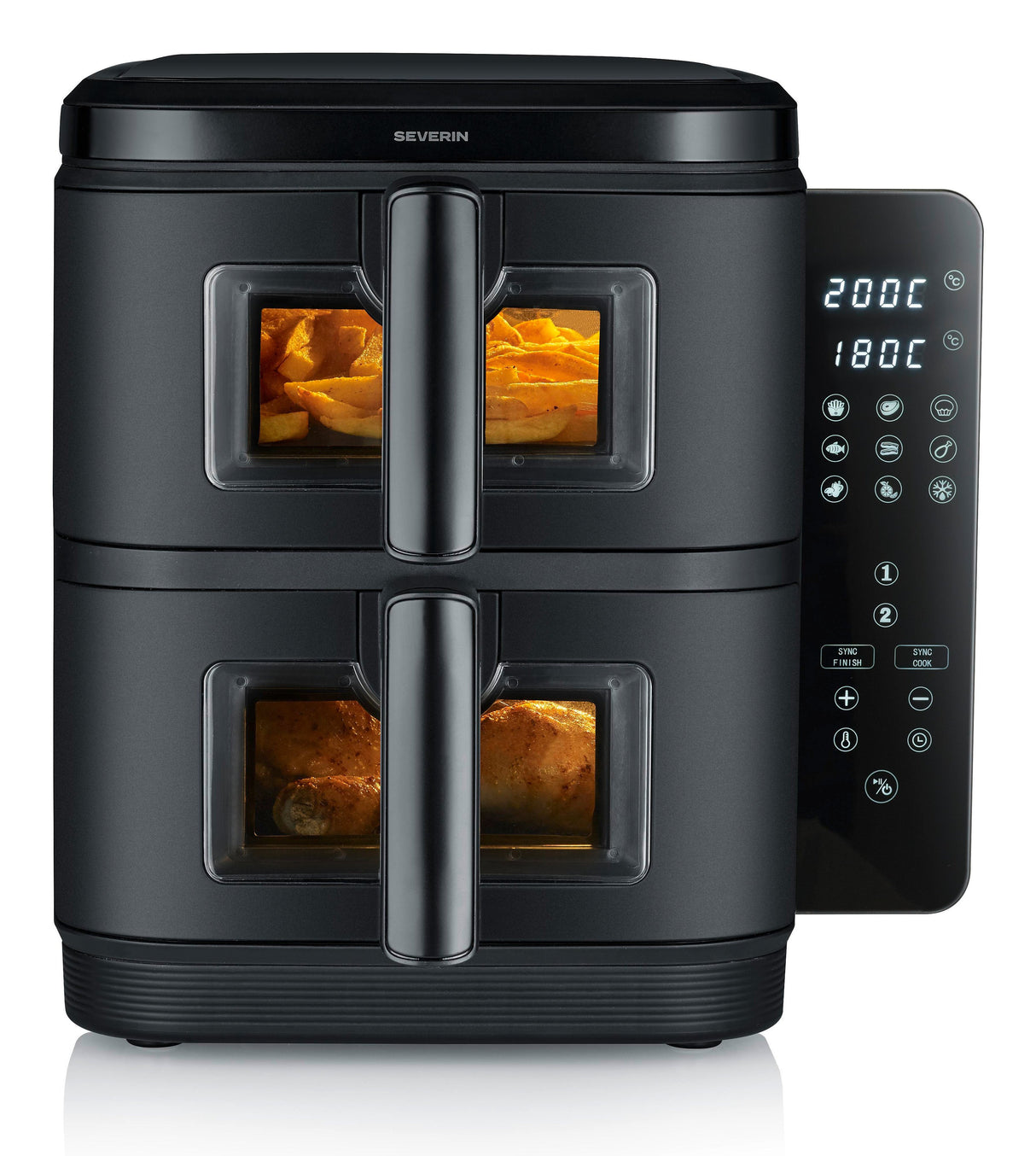 EAN 4008146048333 - Severin FR 2468 Doble 11 L Independiente 2800 W Freidora de aire caliente Negro imagen 3