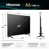 Televisor  Hisense 43" 43a6q Uhd 4k Vidaa Smart Tv Modo Juego Plus