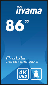 EAN 4948570124916 - iiyama LH8664UHS-B2AG pantalla de señalización Pantalla plana para señalización digital 2,18 m (86") Wifi imagen 2