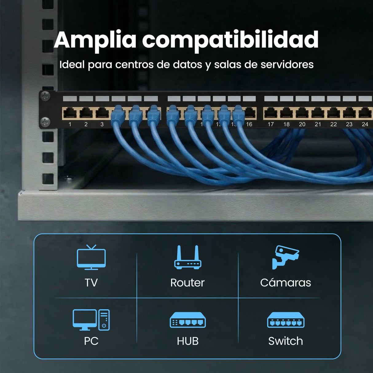Extralink Cat6a Stp Patch Panel 24 Port - Cable - Cat 6a