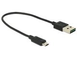 Delock 84804 Cable Easy-Usb 2.0 Type-A Macho > Easy-Usb 2.0 Type-Micro-B De 0,2 M Negro