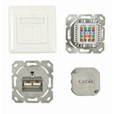 Dosen Tp, Up, 2-Fach, Cat6a, 500mhz, Reinblanco, Lsa, Synergy 21, Senkrechter Hinterer Cableeingang