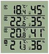 Bresser Temeo Hygro Quadro Estación Termómetro E Higrómetro  Negro + 3 Sensores