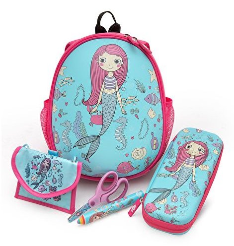 Wedo Kinder-Rucksack Meerjungfrau Con Netztaschen Innen Ausse