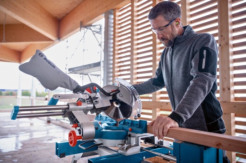 Tronzadora E Ingletadora A Batería Bosch Professional Biturbo Gcm 18v-254 D Professional Sierra Tronzadora E Ingletadora Azul, Sin Batería Ni Cargador