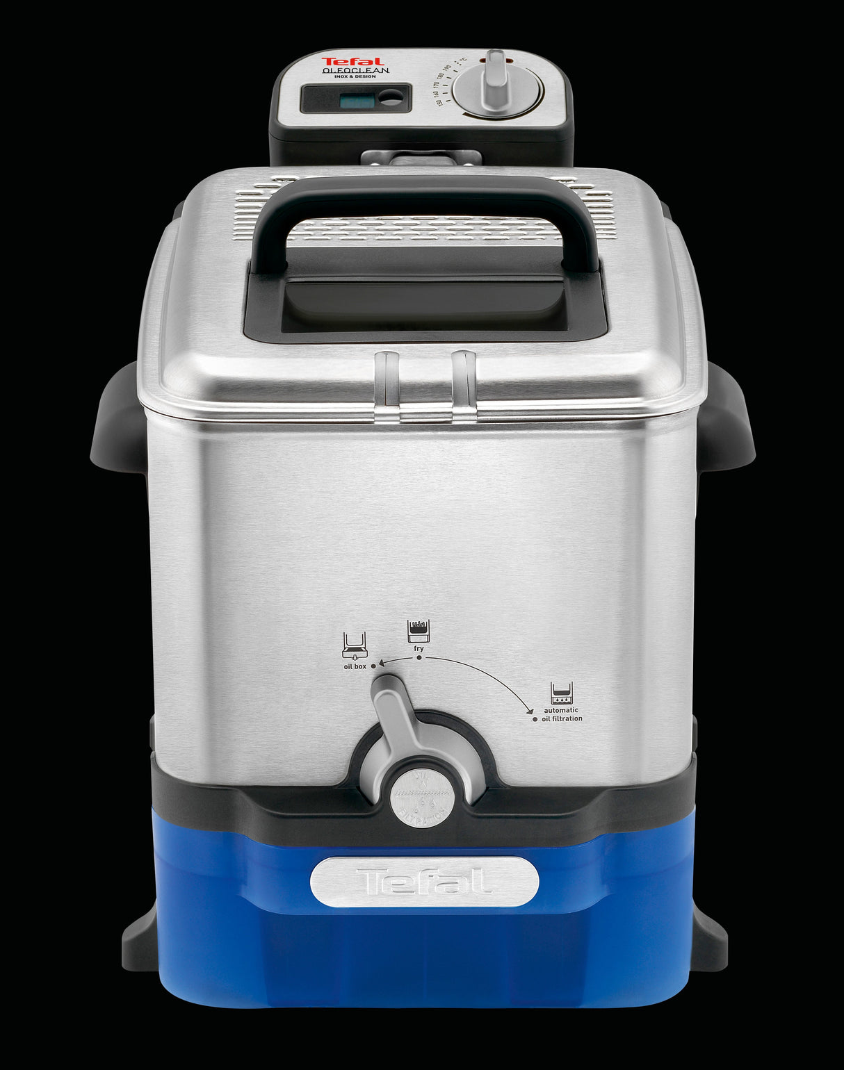 Tefal Oleoclean Pro Fr 8040, Freidora 3,5 L Sencillo Negro, Acero Inoxidable 2300 W