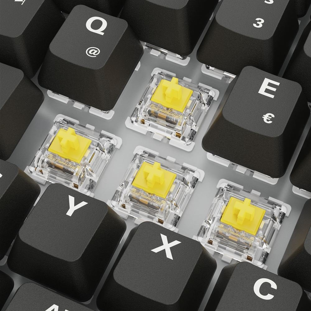 Sharkoon Skiller Sgk50 S3 Pbt, Teclado De Juegos Negro, De-Layout, Gateron G Pro 3.0 Amarillo 4044951040964