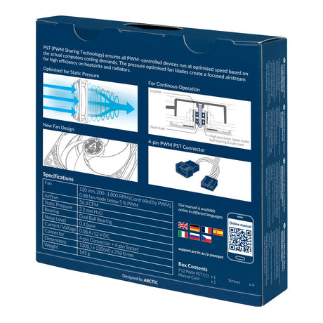 EAN 4895213701358 - ARCTIC P12 PWM PST CO Carcasa del ordenador Ventilador 12 cm Negro imagen 6