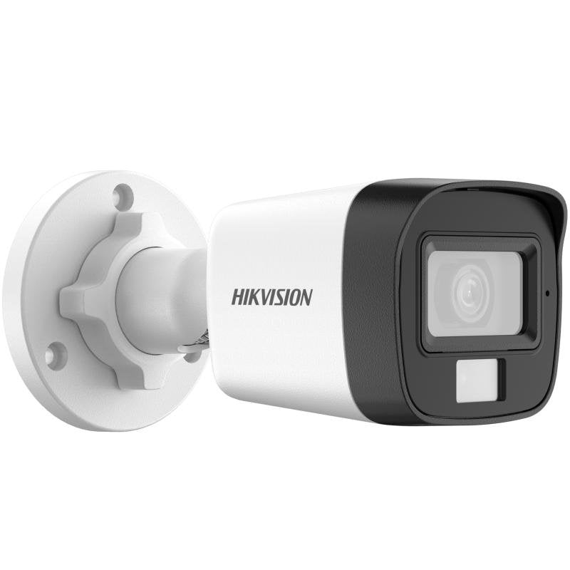 Hikvision Ds-2ce16d0t-Lpfs(2.8mm) Cámara Mini Bullet Fija De Audio Con Luz Híbrida Inteligente De 2mp