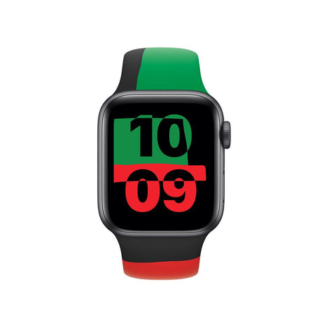 EAN 0195949082276 - Apple MUQ63ZM/A Accesorios para dispositivos vestibles inteligentes Grupo de rock Negro, Verde, Rojo Fluo imagen 3